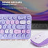 Sanpyl 2.4GHz Keyboard Mouse Combo, Cute Retro 68 Round Keycaps Keyboard, 3 DPI Mouse, USB Receiver Compatible