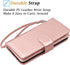 Takfox Galaxy A71 5G Case, PU Leather Wallet Case with 9 Card Slots and Lanyard for Samsung Galaxy A71 5G-Rose Gold