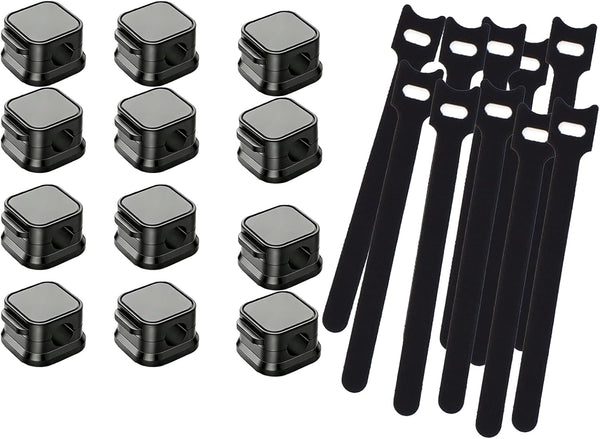 Htydjd 12 PCS Magnetic Cable Clips Cord Holder for Night Stand Magnetic Cable