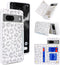 iCoverCase for Google Pixel 7 Case with Card Holder, RFID Blocking PU Leather Wallet Case for Pixel 7 (Gray Leopard)