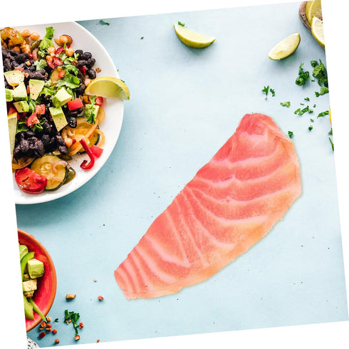 2pcs TOYANDONA Lifelike Salmon Slice Prop Model Realistic Artificial Salmon for Food Display Photography Early