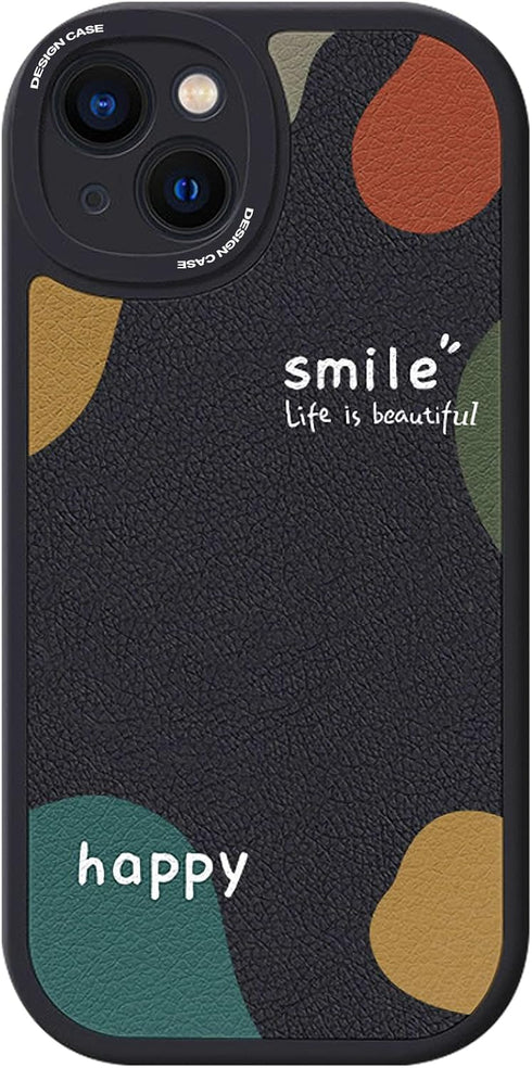 ZEZHOU Compatible iPhone 14 Case, Cute Pattern Design for Women Men, Soft Lambskin Flexible Protective TPU Case