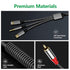 Liaoan Weiyu 2 3.5mm (1.3M/7.55FT) Three in one RCA Audio Cable, Used to Connect RCA Cable Adapter, USB C to RCA Cable
