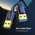 UGREEN 10 FT USB to USB 3.0 Cable, 5 Gbps Nylon Durable Male to Male, Compatible with Hard Drive, Camera, TV, and More