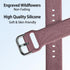 Bands for Samsung Galaxy Watch 7/6/5/4, 40mm 44mm with Charms, Women Flower Engraved Silicone Strap