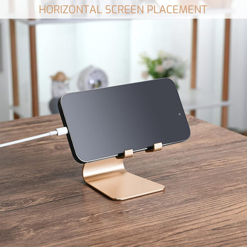 Aluminum Alloy Cell Phone Stand, Adjustable Tabletop Metal Phone Holder, Desktop Phone Dock Holder, Smartphone Cradle,