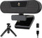 saylas 4K Webcam with 4 Noise Cancellation Microphone, W8GS Web Cam, Privacy Cover,