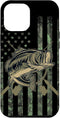 Camo American Flag Bass Fishing Gift Case for iPhone 12 Pro Max
