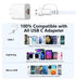 Retractable Charging Cable 100W, Multi 5 in 1 USB C Cable, Fast Charging Cord for iPhone 16/15/14/13, Samsung, MacBook,