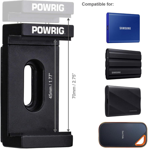 SSD Holder for iPhone 15 Pro Max/15 Pro, SSD Mount with USB C to USB-C Cable, External SSD T7 T5 for Video Shooting