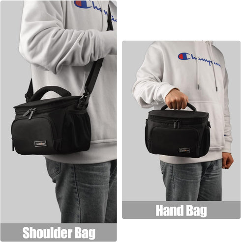 Cwatcun Waterproof Small Camera Bag, Compact Shoulder Bag for Digital Cameras, Travel Photography Bag for Canon, Nikon,