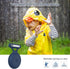 Waterproof AirTag Holder Case with Brooch Pin - Hidden Cover for Kids, Full Protective Anti-Lost GPS Tracker (Blue)