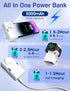 Portable Charger for iPhone Apple Watch, 20W Mini Fast Charging Power Bank USB C Foldable, 5000mAh Travel Battery Pack
