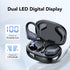 Wireless Earbuds Bluetooth 5.3, 60hrs Playtime with Digital Display, Sports Headphones with Earhook, Black