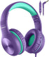 Kids Headphones with Microphone, Sharing Function, 85dB/94dB Safe Volume Limit, HD Sound, Over Ear for School, Online