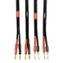CESS-277-6f Spring Clips Braided-Type Pin Banana Plug to Standard-Type 4mm Banana Plug Speaker Cable, 12 Gauge, 680