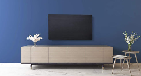 TXEsign Indoor TV Set Cover, Soft Lycra Fabric Universal Dust-proof Protector for 43“ Flat Screen (43", Black)