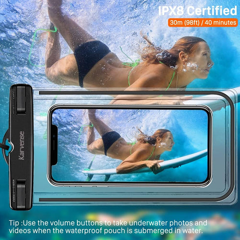 Waterproof Cell Phone Pouch Case, 4 Pack Universal Luminous Waterproof Phone Bag for Beach, Shower, Pool