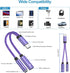 USB C to 3.5mm Audio Headphone & Android Phone Charger Adapter, 2-in-1 Type C Dongle Cable & 60W Fast Charging for