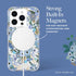 Rifle Paper Co. iPhone 15 Pro Case - Garden Party Blue, Compatible with MagSafe, 12ft Drop Protection, Slim Fit