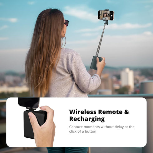 SupeDesk 16/15 Selfie Stick, Extendable, Wireless, Compact and Lightweight Design, All-in-One Selfie Sticks for iPhone