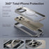 ESR Armor Series iPhone 15 Pro Max Case: Full-Body Shockproof, Military-Grade, MagSafe, Clear Grey, 2-Part Tough Case