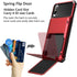 Vofolen Case for iPhone Xs Max Case Wallet ID Slot Credit Card Holder Scratch Resistant Dual Layer Protective Bumper Rugged TPU Rubber Armor Hard Shell Case Cover for iPhone Xs Max 10S Max (Red)