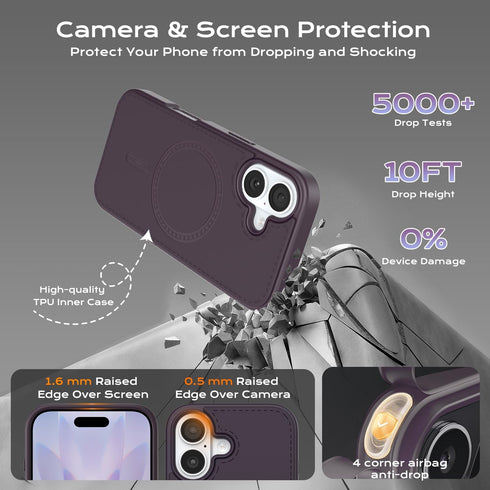 VelvotCovol 2 1 17 3 17, Compatible with Magsafe in Detachable iPhone Phone Case with Wallet, Women Men Credit Card