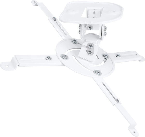 Full Motion Universal Projector Ceiling Mount Bracket with Adjustable Extendable Arms, Rotating Swivel Tilt for Home
