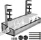 Under Desk Cable Management Tray, No Drill Black Organizer with Clamp for Desk Wire Management Accessories