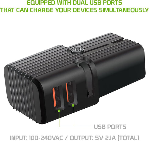 Works For i-mate JAM by Cellet Dual Universal USB Adapter Works for HTC i-Mate JAM for Worldwide Power and Travel