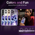 iPhone 13 Clear TPU Case with Purple Owl Pattern, MagSafe Compatible, Magnetic Wireless Charging, 6.1 inch.