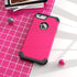 IDweel Case for iPhone 6S Plus with Tempered Glass Screen Protector, 3 in 1 Shockproof Hybrid Cover, Rose Red