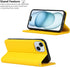 iCoverCase 15 6.1 Inch Compatible with iPhone Wallet Case with Credit Card Holder and Wrist Strap, RFID Blocking