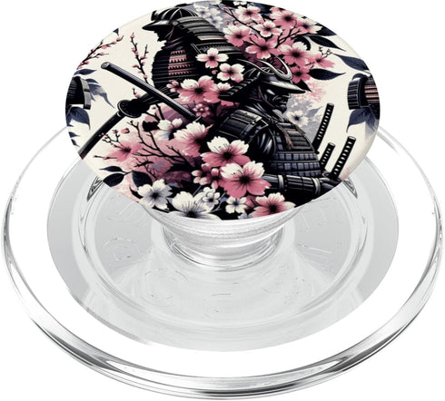 Cherry Blossom Design Sakura and Cherry Blossom PopSockets MagSafe PopGrip for iPhone