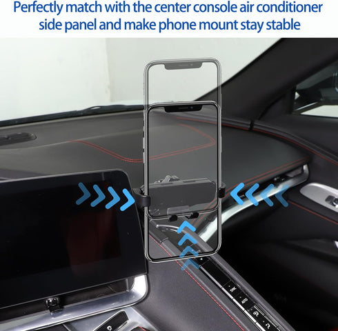 Car Phone Mount Fit for Chevrolet Corvette C8 2020-2024, Handsfree Air Vent Phone Stand, Style D