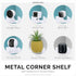 BRAINWAVZ Small Metal Corner Shelf for Security Cameras, Baby Monitors, Home Decor, Adhesive & Screw-in Mount