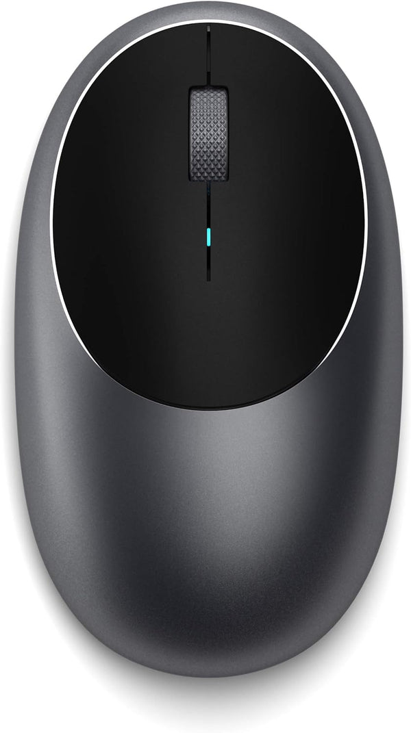 Satechi Mouse for MacBook Pro – M1 Wireless Mouse with Rechargeable Type C Port, Bluetooth for MacBook, iPad, Space Gray