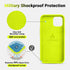 AOTESIER iPhone 12 & 12 Pro Case, Fluorescent Yellow, Silky Touch Premium Soft Liquid Silicone Anti-Fingerprint Cover