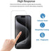 Easy Alignment Frame for iPhone 15 Pro Max Tempered Glass Screen Protector Film, 3-Pack