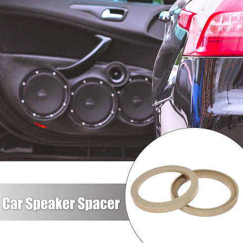 Unifizz 2Pcs Car Speaker Spacer Ring Universal Speakers Adaptor Brackets Mounting Spacer Recess Bezel Plate Wood for 6.5 Inch 146mm ID