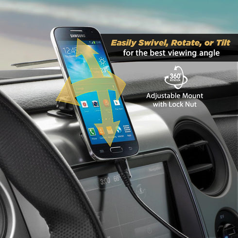 Scosche MAGKIT MagicMount Magnetic Car Phone Mount for Dashboard, 360° Adjustable Magnet Head, Universal Holder for