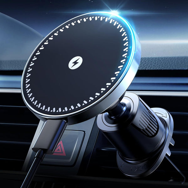 Magsafe Car Mount Charger, 15W Fast Charging Magnetic Car Charger with Vent Mount for iPhone 15 14 13 12