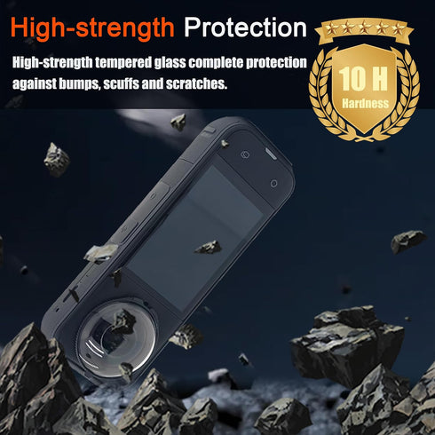 Insta360 X510H Premium Lens Guards for Hardness High Transparency Tempered Glass Lens, Upgraded Optical Performance