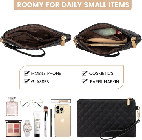 LOVEVOOK Laptop Bag for Women, 15.6 Inch Canvas Laptop Tote Bag, Large Capacity Work Bag with Clutch Purse, Computer