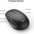 iClever MD165 Dual Mode Wireless Mouse, Bluetooth Type-C Rechargeable, 2.4G Wireless Computer Mice with USB Receiver