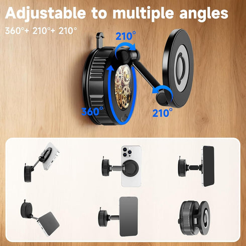 NibulaSpark 360 Vacuum Magnetic Shower Phone Holder for Bathroom, Kitchen, Car- Hands Free Mirror Phone Holder
