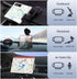 15W Qi Wireless Car Charger Mount Holder for Samsung Galaxy Z Fold Series, iPhone 15 Pro Max, Auto Clamp Fast Charger