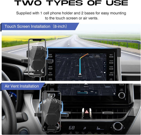 Car Phone Holder for Toyota Corolla 2019-2024/Corolla Cross 2022-2024, Adjustable GPS Phone Mount for 8-inch Screen