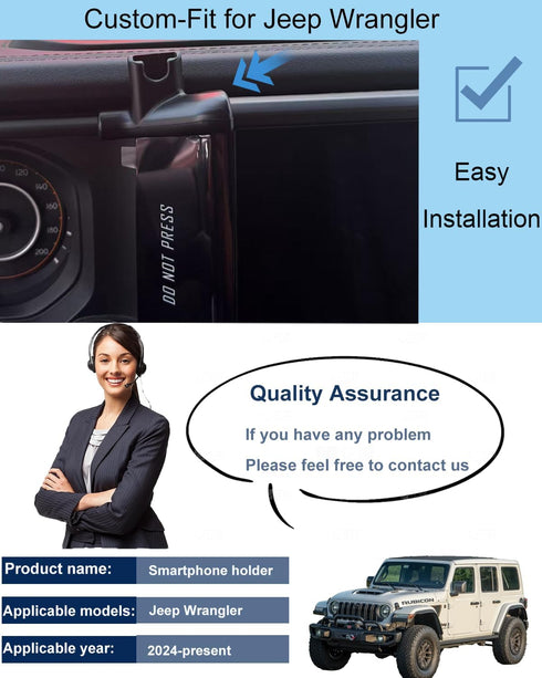 oricarmes 2024 2025 2026 car Phone Holder for Jeep Wrangler Accessories Magnetic car Phone Mount for Wrangler Phone
